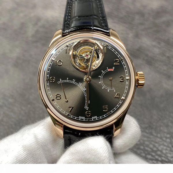 

s yl factory real tourado automatic mechanical movement cal .51900 table by 44 .2mm18k rose gold double -sided anti -reflective convex, Slivery;brown