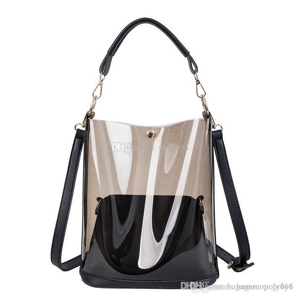

новая горячая продажи 2019 бренд моды роскошь дизайнер сумка transparent ведра crossbody плечо сумка конструктора роскошные сумки кошельки