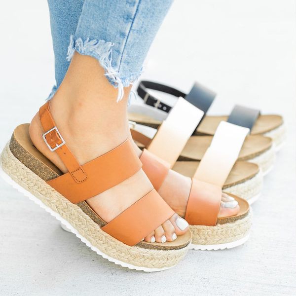 

united states 2020 new style sandals amazon women mayday forever love big yards thick soles high heels woman 41-43, Black
