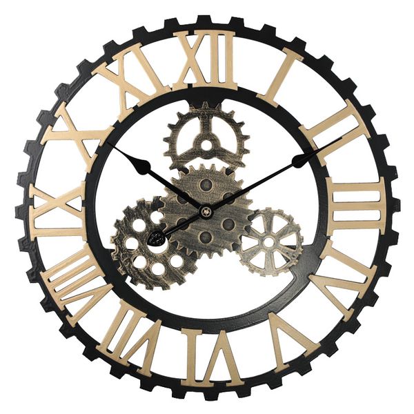 

american-style vintage gear wall clock industrial wind wall clock living room dining room decoration creative wall clock