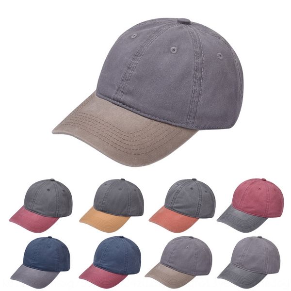 

female coating old color hat baseball hat matching cotton cap outdoor casual baseball cap male, Blue;gray