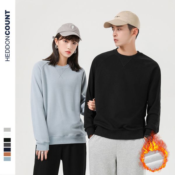 

2020 autumn and winter new men's sweater thickened hasselblad raglan sleeves japanese solid color men's sweater