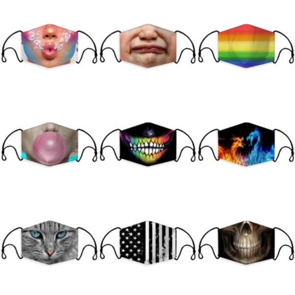 

jojo mouth mask s fun mouth muffle mask reusable dust warm windproof cotton mask 14 styles kka7885#607