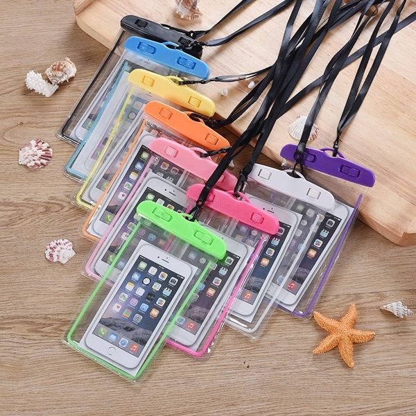 

bjjvi luminous mobile phone samsung huawei touch screen universal waterproof bag luminous waterproof bag swimming diving spring underwat
