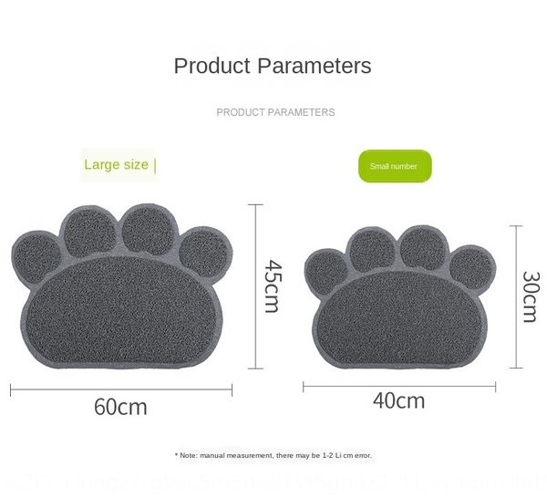 

production of cat basin pet cute footprint non-slip litter box non-slip cat litter pet meal bowl mat anti-slip mat