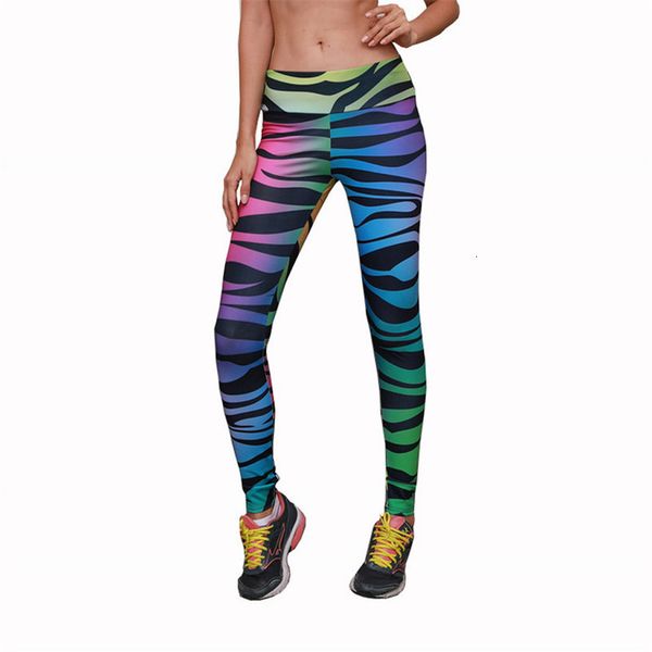 

women digital zebra printed leggings stretch sport pencil pants high waist fitness leggings jogging trouser ladies gym sweatpant, Black