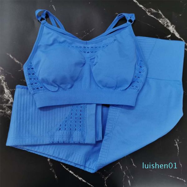 

2 piece set спортивных костюмы бесшовных йоги набор женщины фитнес одежда спортивной женщина g леггинсы проложенного спорт бюстгальтер l01, White;red