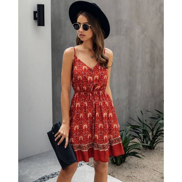 

v neck printed vestido boho spaghetti strap backless summer women dress without sleeves off shoulder club dresses, Black;gray
