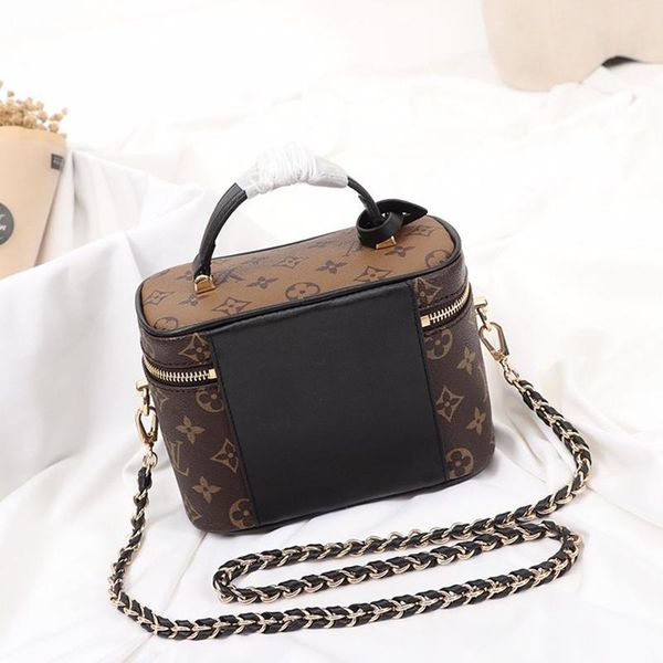 

leather handbag for women girl messenger bags with origin box fashion female shoulder bags ladies party handbags bolsos de mujer bucket tote