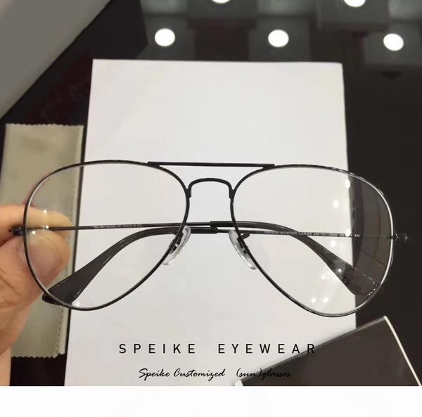 

speike customized prescription eyewear new fashion pilot glasses frame r 3025 58mm for men and women can be myopia glasses reading glasses, Silver