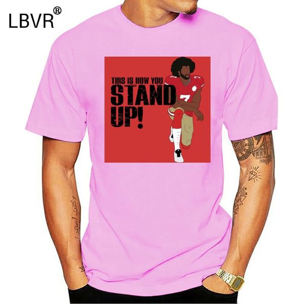

this is how you stand up colin kaepernick silent protest kneeling sm 5xl, White;black