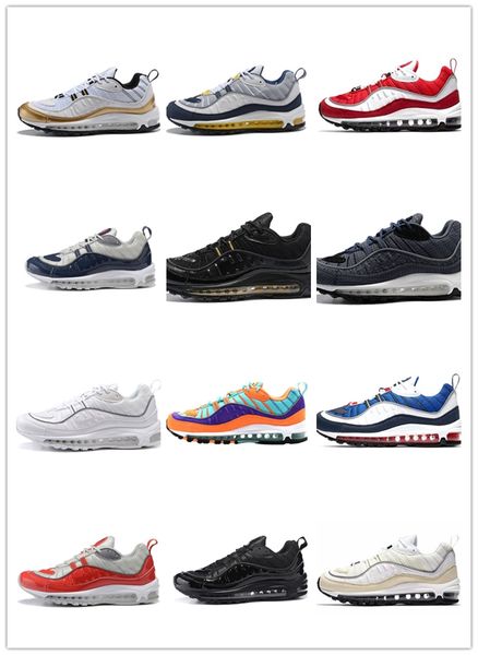 

2019 new arrival mens 98 gundam outdoor shoes for men's 98s white blue red black outdoor trainers sneakers size 36-45