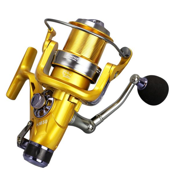 

saltwater fishing reel reservoir pond km50 km60 fishing reel front bear 5.2:1 metal head reel fishing rod wheel brake carp gear