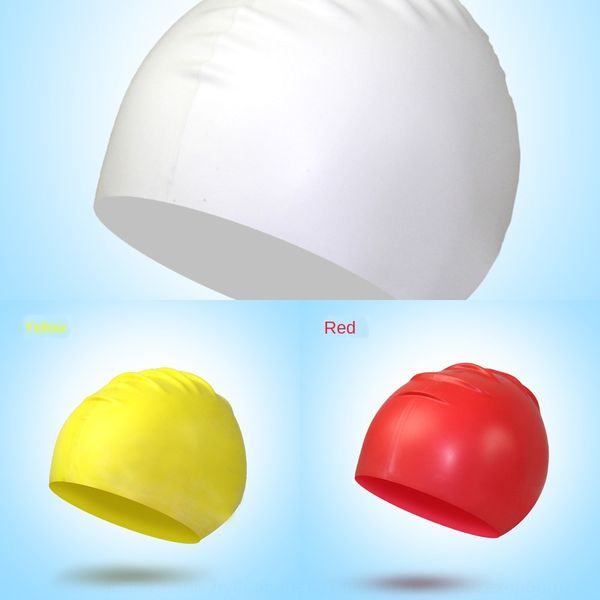 

hardcover silicone silicone pure color long hair waterproof head protection diving swimming cap professional swimming cap