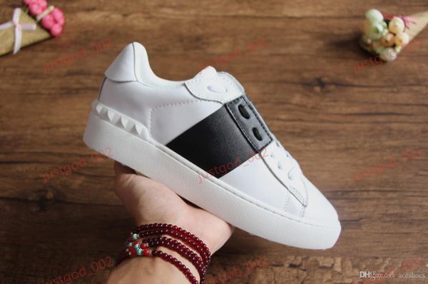 

selling fashion men women lusso designer shoes open black bandage classic real leather casual brand shoes designer size 36-45