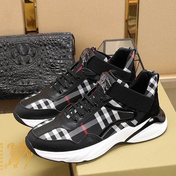 

новое прибытие мужская обувь люкс кроссовки удобные открытый walking мода footwears lace -до плюс размер vintage мужская обувь с зарождением, Black