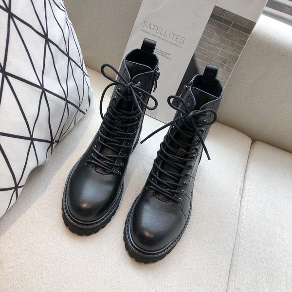 

2020i autumn and winter new limited edition fashion ladies wild straps martin boots, high-end leather high-heeled boots, size: 35-41