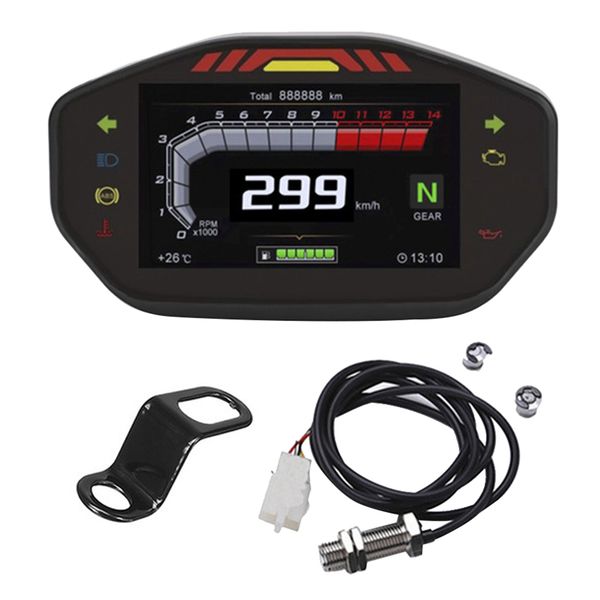 

универсальный мотоцикл спидометр одометр тахометр lcd спидометр