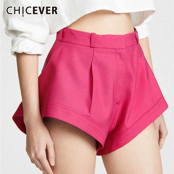 

women's shorts chicever casual women high waist beach style short pants female summer fashion 2021 large size tide, White;black