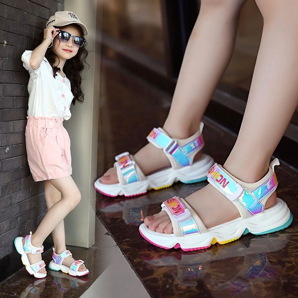 

2020 new children's shoes sandals children's women's sandals casual korean style girls' fashionable shoes, Black;red