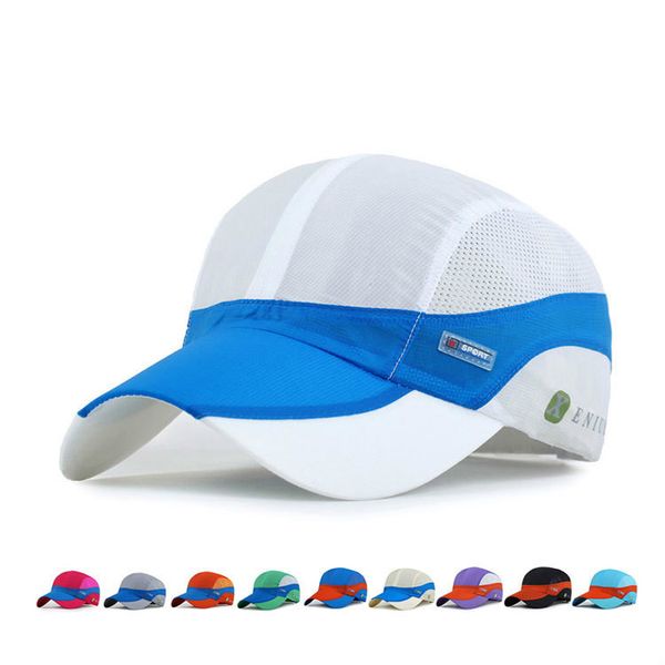 

2020 summer waterproof quick drying baseball cap breathable hit color adjustable fishing snapback bone hat for women men gorras, Black;white
