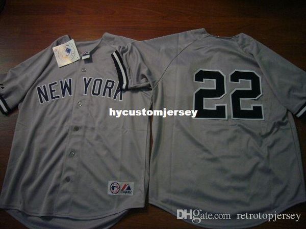 

custom majestic new york #22 roger clemens sewn baseball jersey gray any size mens stitched jerseys big and tall size xs-6xl for sale