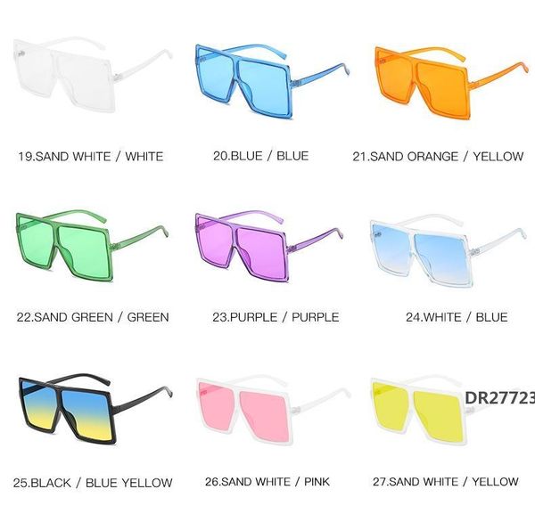 

fashion oversized women sunglasses unique sunglass vintage square eyeglasses frames for women uv400 1702dr27723, White;black
