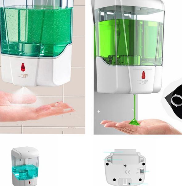 Dispenser automatico di sapone da 700 ml Dispenser di alcol senza contatto Home Hotel Uso scolastico Dispenser di disinfettante per le mani LJJK2451