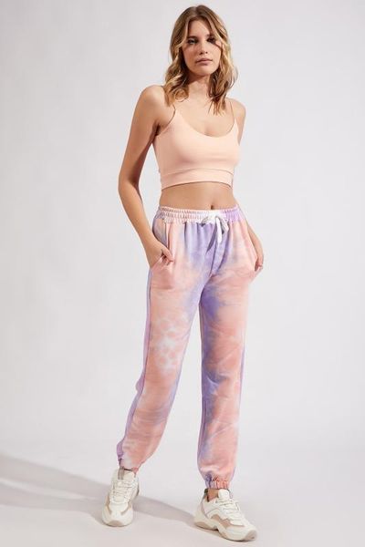 

счастье ист. женщины tie dye шаблон summer knit sweatpants us00083, Black;blue