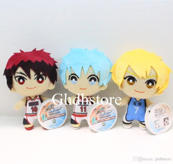 

new 3 styles 6" 15cm kuroko's basketball kuroko tetsuya kagami taiga kise ryota plush doll anime soft keychains pendants stuffed t