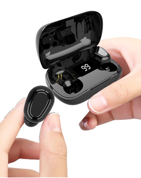 

bluetooth headset 5.0 dual stereo high sound quality call in ear wireless bluetooth headset waterproof boxed large capacity