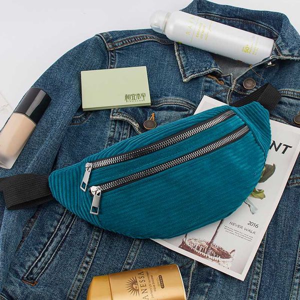 

waist bags women corduroy bag fashion travel money phone chest banana ladies designer canvas fanny pack female bum belt #30