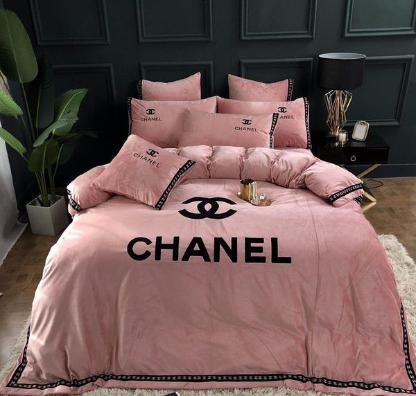 

personal fashion polyester ins simple solid colorful home textiles sheet four-piece kits bedding sets drop shipping