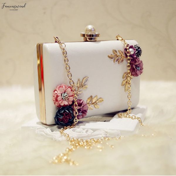 

fashion women bag designer pu leather evening bag handmade flowers handbags clutch purse shoulder bag wedding bags