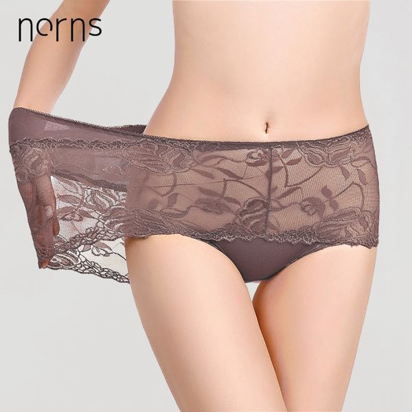 

norns 3 piece mid-waist floral lace briefs breathable hollow panties comfortable underwear plus size panty l xl xxl, Black;pink