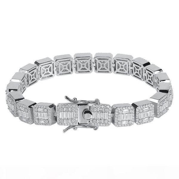 

роскошные ювелирные изделия от дизайнеров мужские браслеты iced out 18k позолоченный хип хоп цепи bling cubic цепь цирконий hiphop link, Black