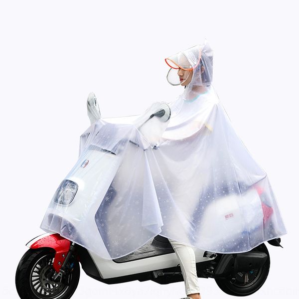 

ed0kc rainproof single one-piece transparent bicycle battery bicycle raincoat battery car electric car poncho with mirror cover bai xuehua r