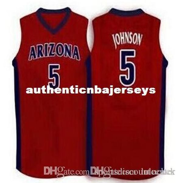 

factory outlet #5 stanley johnson arizona wildcats red white basketball jerseys suture stitched personalized custom any size and name, Gray