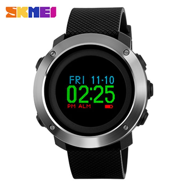 

new arrivals fashion 5-degree waterproof skme50 m deep waterproof double time pedometer calorie sports watch ing, Slivery;brown
