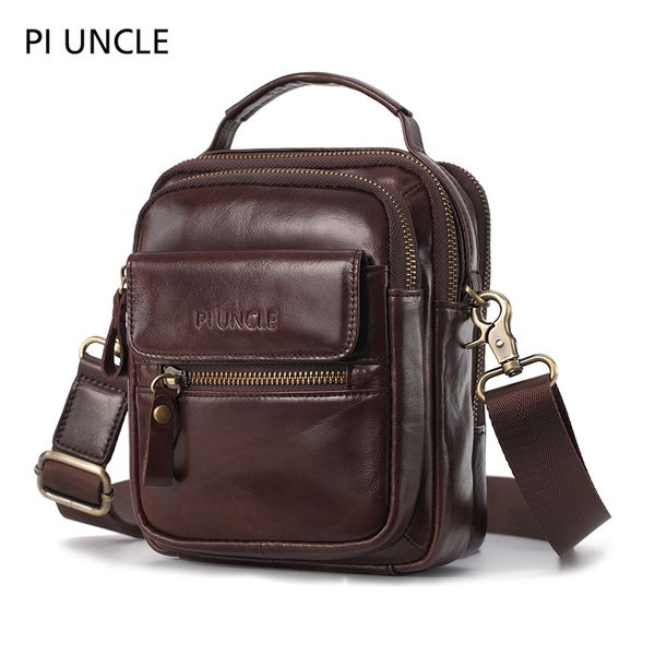 

piuncle brand design crossbody bags for men cow leather small travel messenger shoulder bags men handbag genuine leather luxury