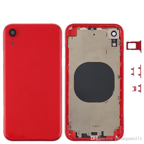 

for iphone x xr xs max full housing back door battery cover chassis + side buttons + sim card tray, mix models are accepted