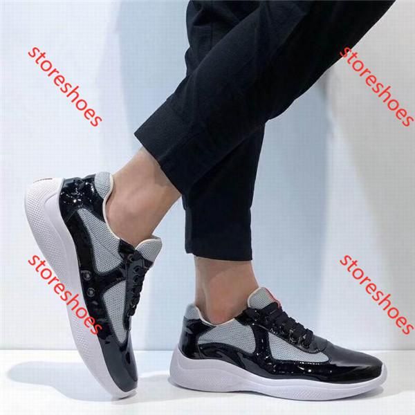 

xshfbcl italian new mens red casual comfort shoes fashion british design man leisure shoes shiny patent leather with mesh breathable shoes, Black;red