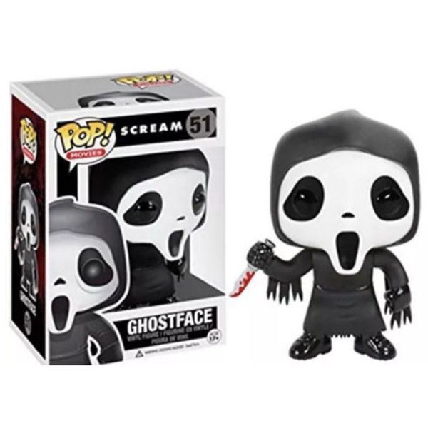 

funko pop scream - ghostface 51# action figure anime model pvc collection halloween toys