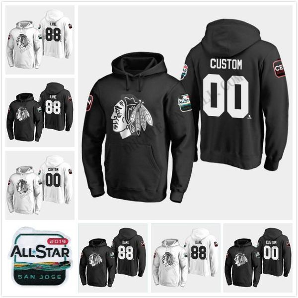 

chicago blackhawks 2019 all-star game hoodie jersey duncan keith jonathan toews 88 patrick kane corey crawford alex debrincat 00griswold, Black;red