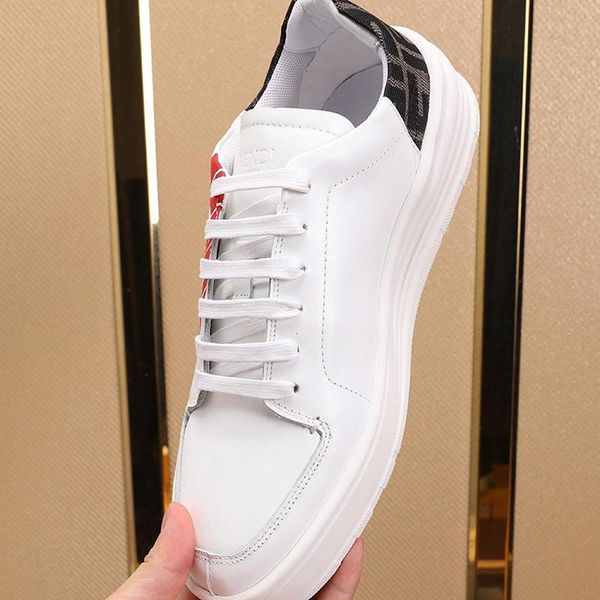

leather low -sneaker mens shoes outdoor walking casual footwears lace -up plus size sports men shoes scarpe sportive da uom, Black