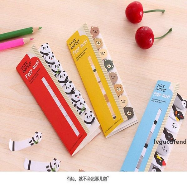 

wholesale- mini cute kawaii cartoon animal sticky notes memo pads paper kawaii animal stickers notepads sticky korean papelaria
