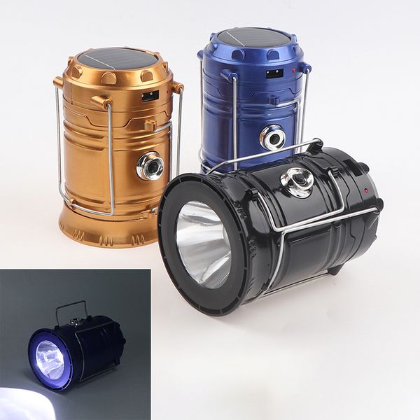 

1pcs durable portable solar camping tent light flame lamp lantern retractable