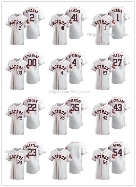 

хьюстон астрос men women молодежный 1 карлос корреа 2 алекс бергман 2020 аутентичные джерси бейсбола, Black