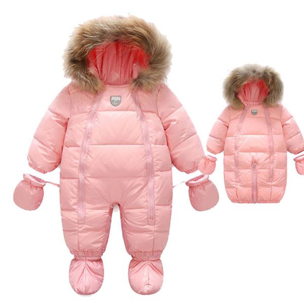 

new baby's down jumpsuit children's winter creeper thick, Blue