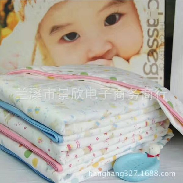 

six-layer gauze blanket pure cotton bath towel printed baby quilt six-layer gauze bath towel